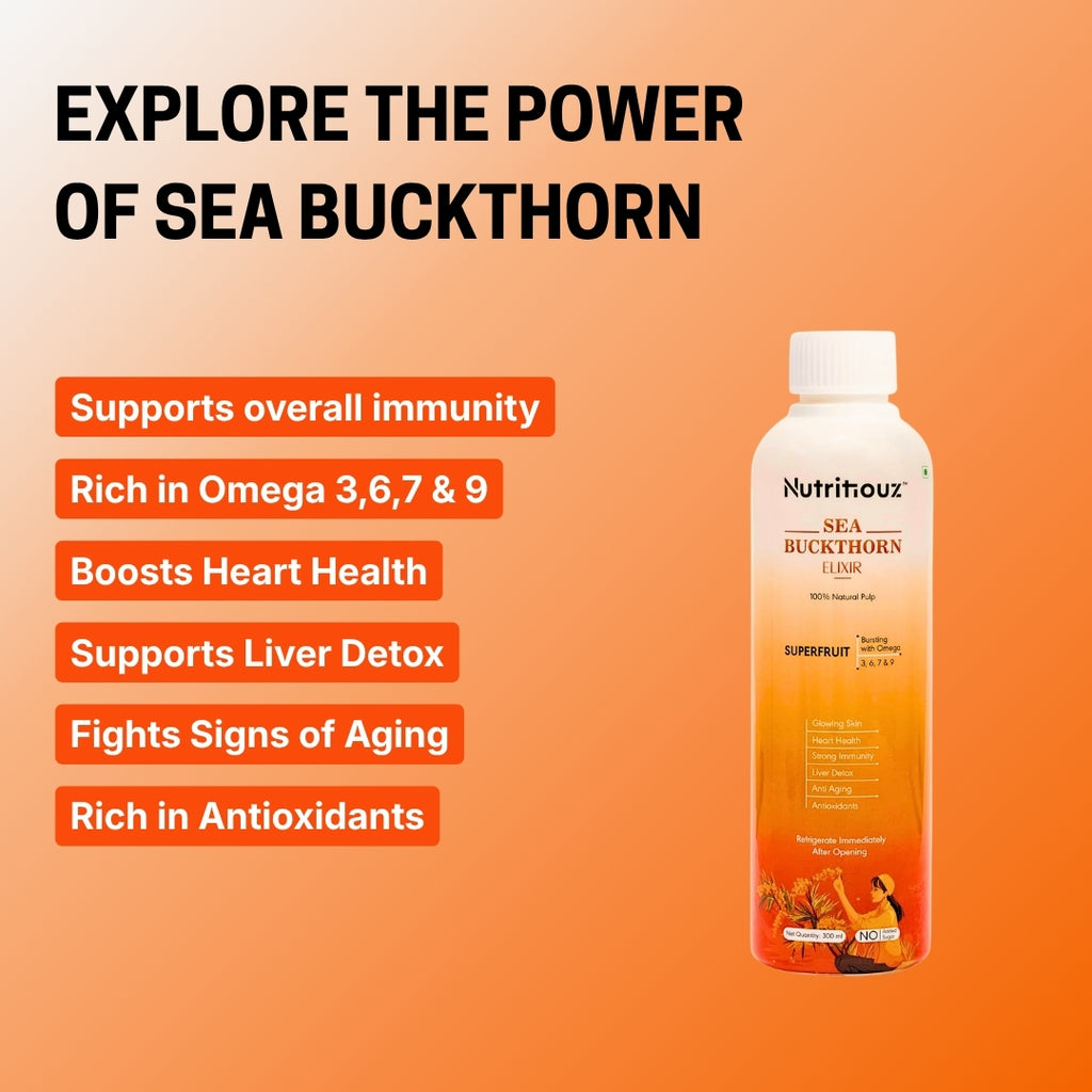 Nutritiouz Sea Buckthorn Elixir – 300ml, Pack of 3