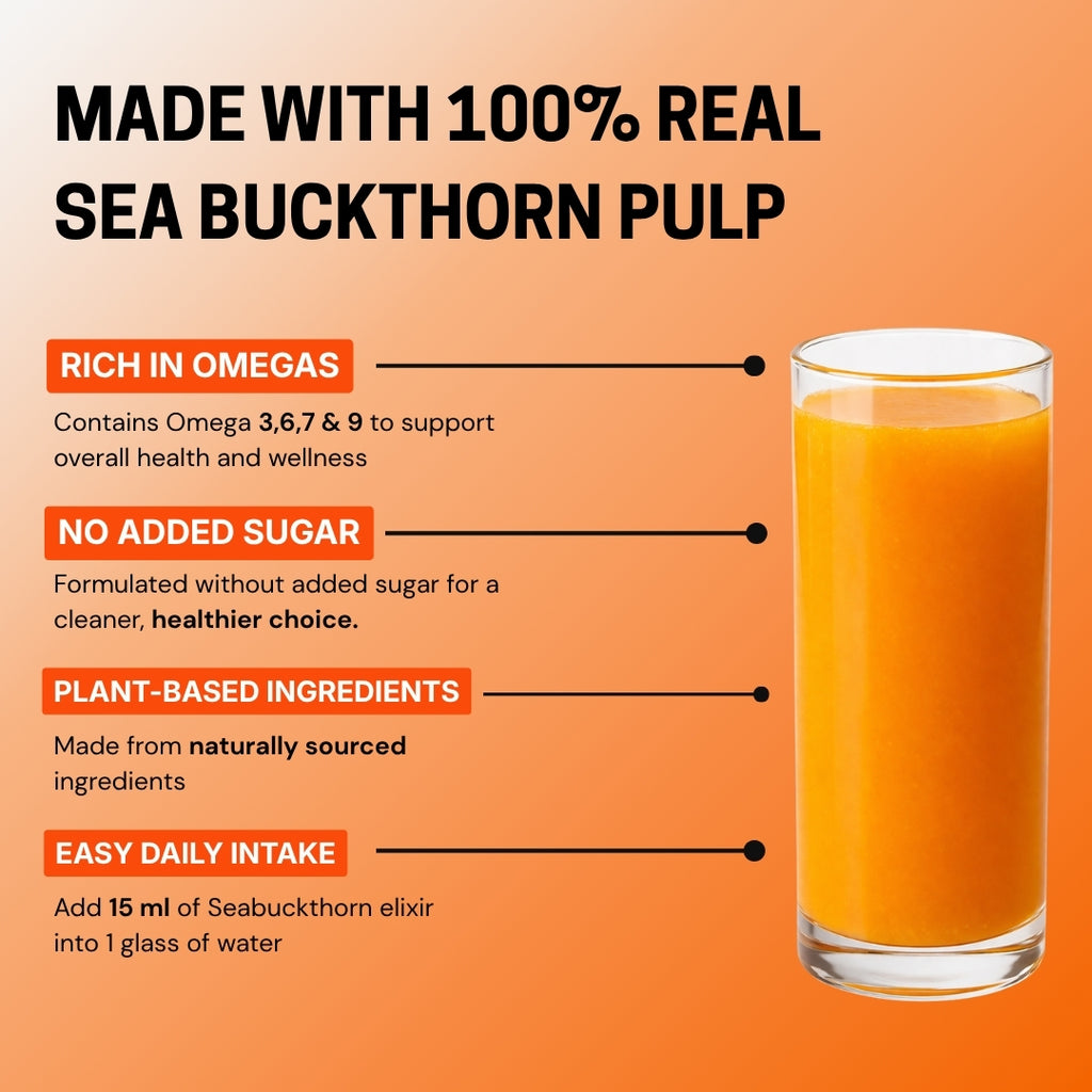 Nutritiouz Sea Buckthorn Elixir – 300ml, Pack of 3