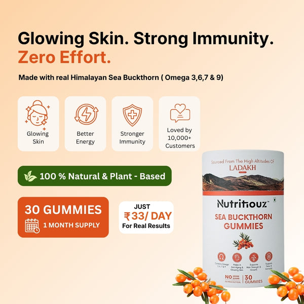 Nutritiouz Sea Buckthorn Gummies – 30-Day Starter Pack