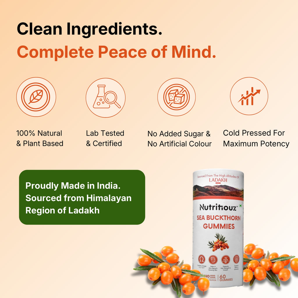 Nutritiouz Sea Buckthorn Gummies – 90-Day Transformation Pack