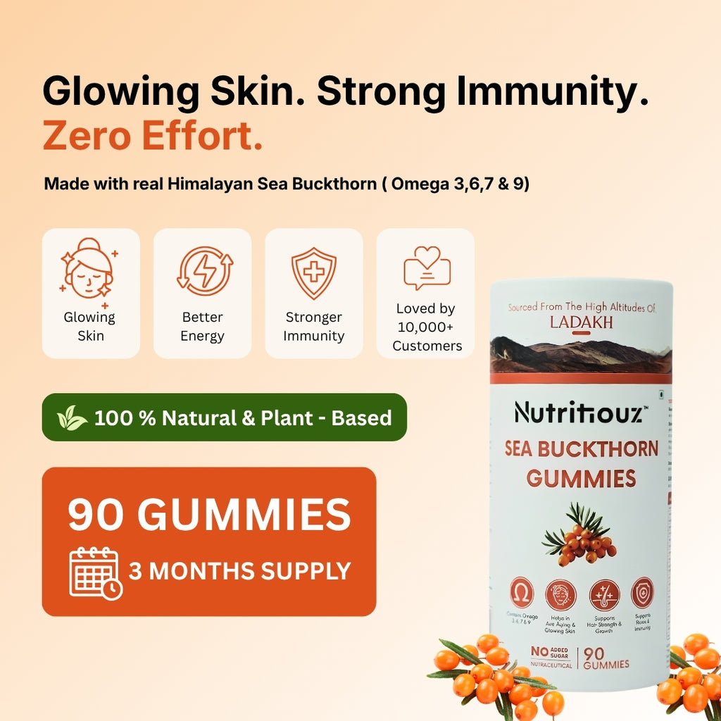 Nutritiouz Sea Buckthorn Gummies – 90-Day Transformation Pack