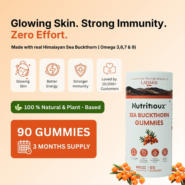 Nutritiouz Sea Buckthorn Gummies – 90-Day Transformation Pack