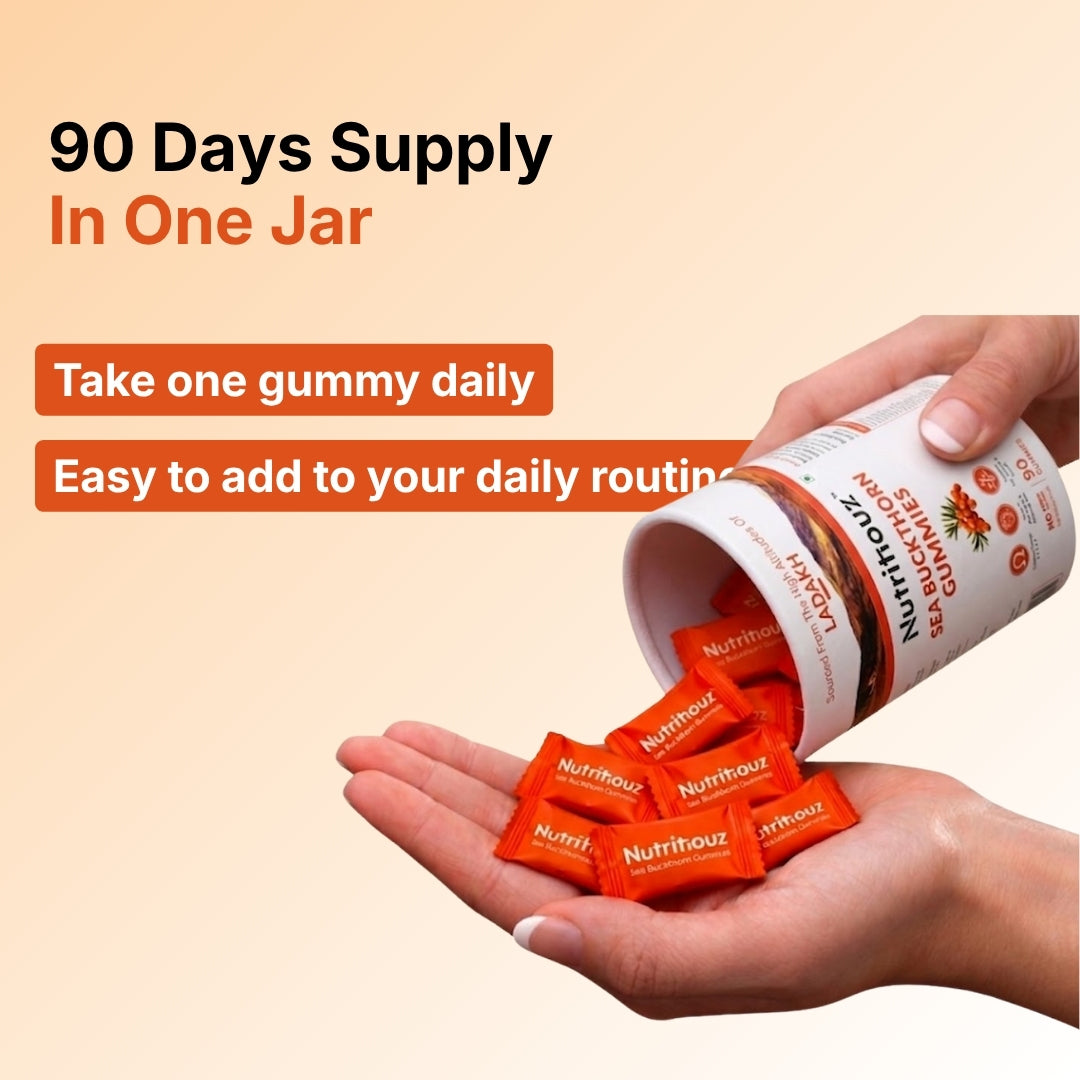 Nutritiouz Sea Buckthorn Gummies – 90-Day Transformation Pack