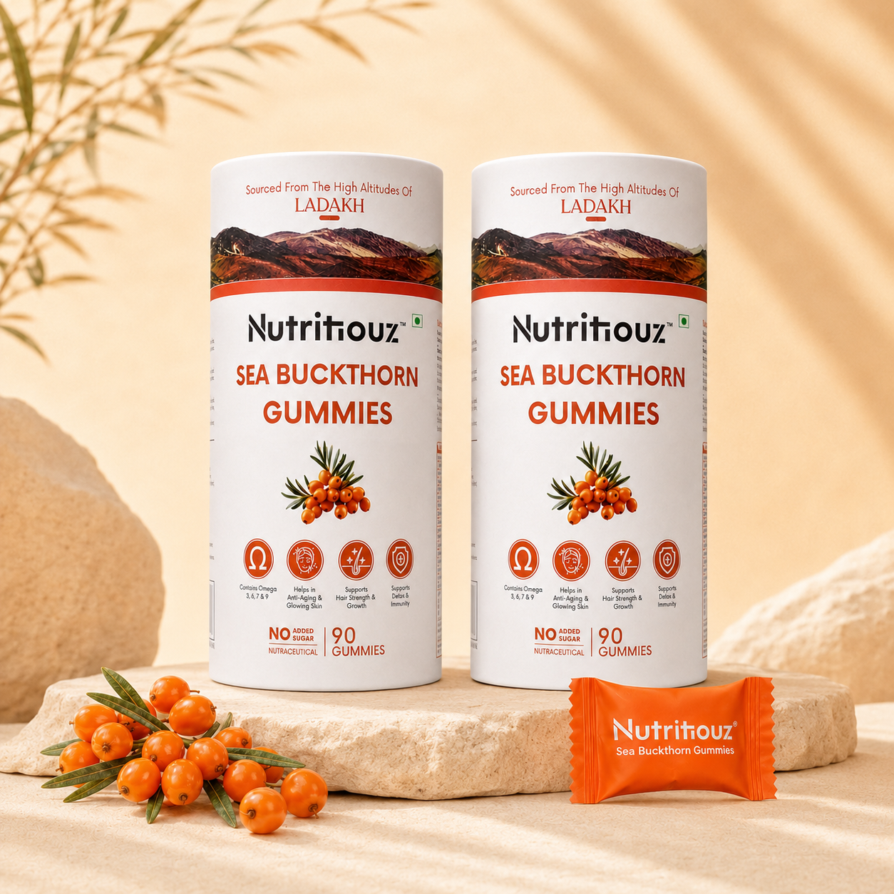Nutritiouz Sea Buckthorn Gummies – 90-Day Transformation Pack