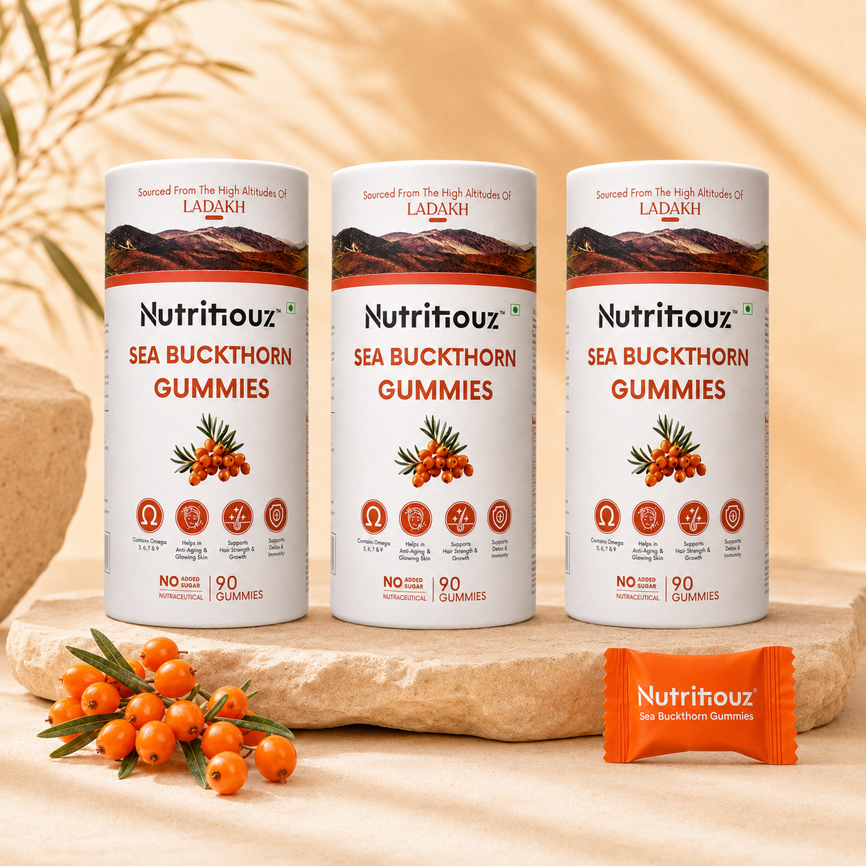 Nutritiouz Sea Buckthorn Gummies – 90-Day Transformation Pack
