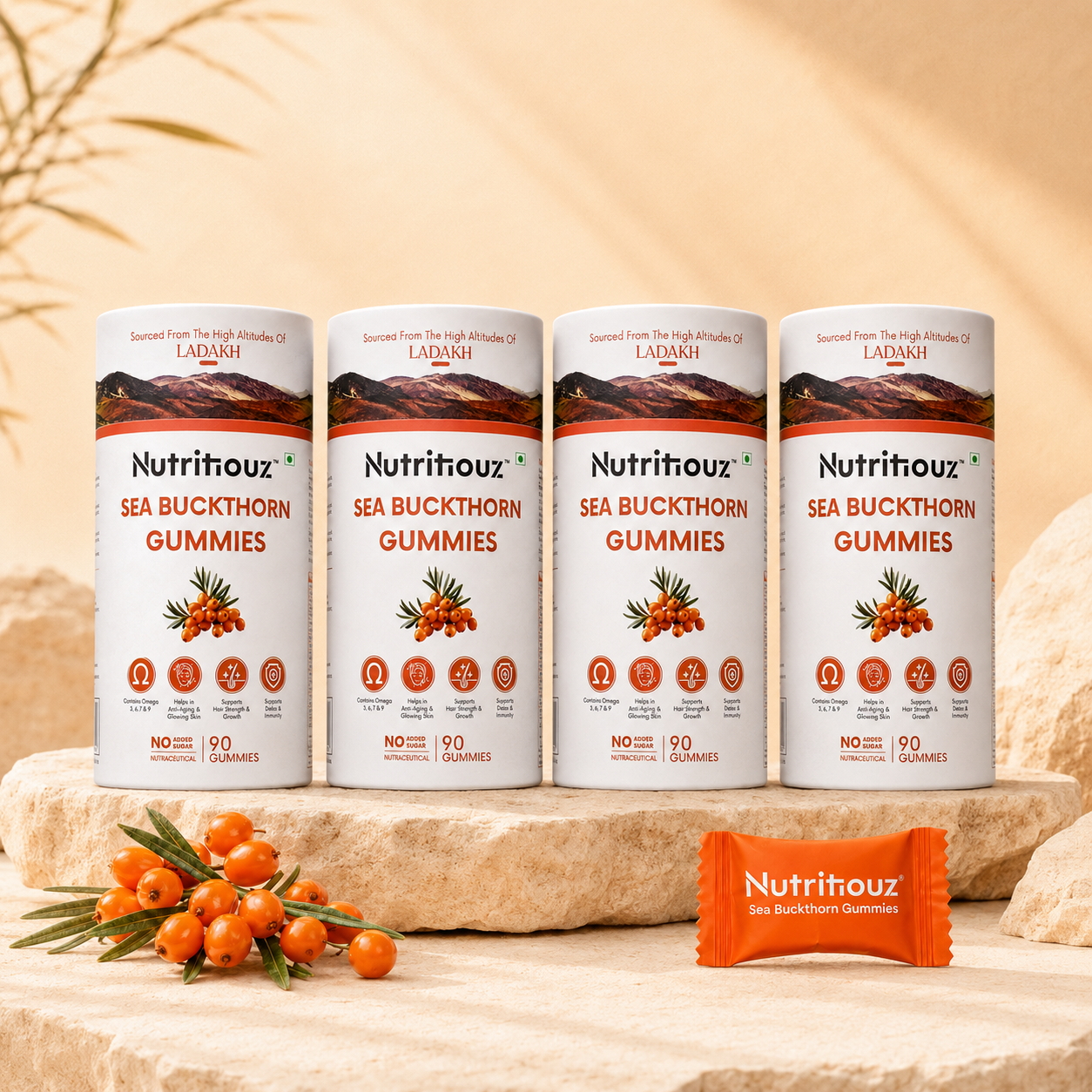 Nutritiouz Sea Buckthorn Gummies – 90-Day Transformation Pack