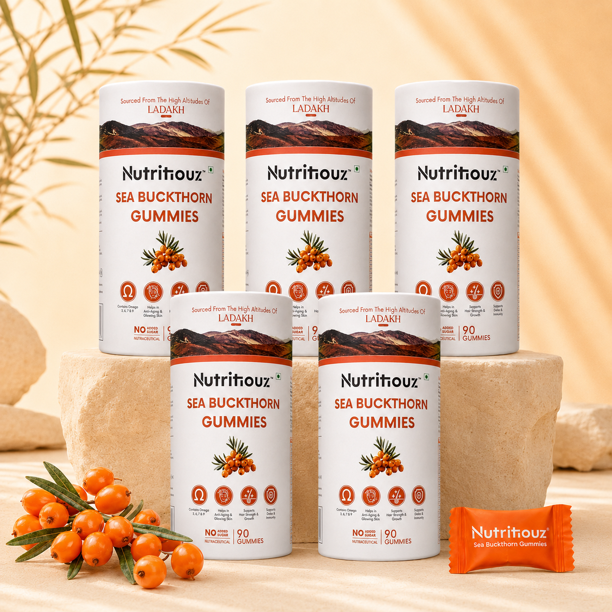 Nutritiouz Sea Buckthorn Gummies – 90-Day Transformation Pack