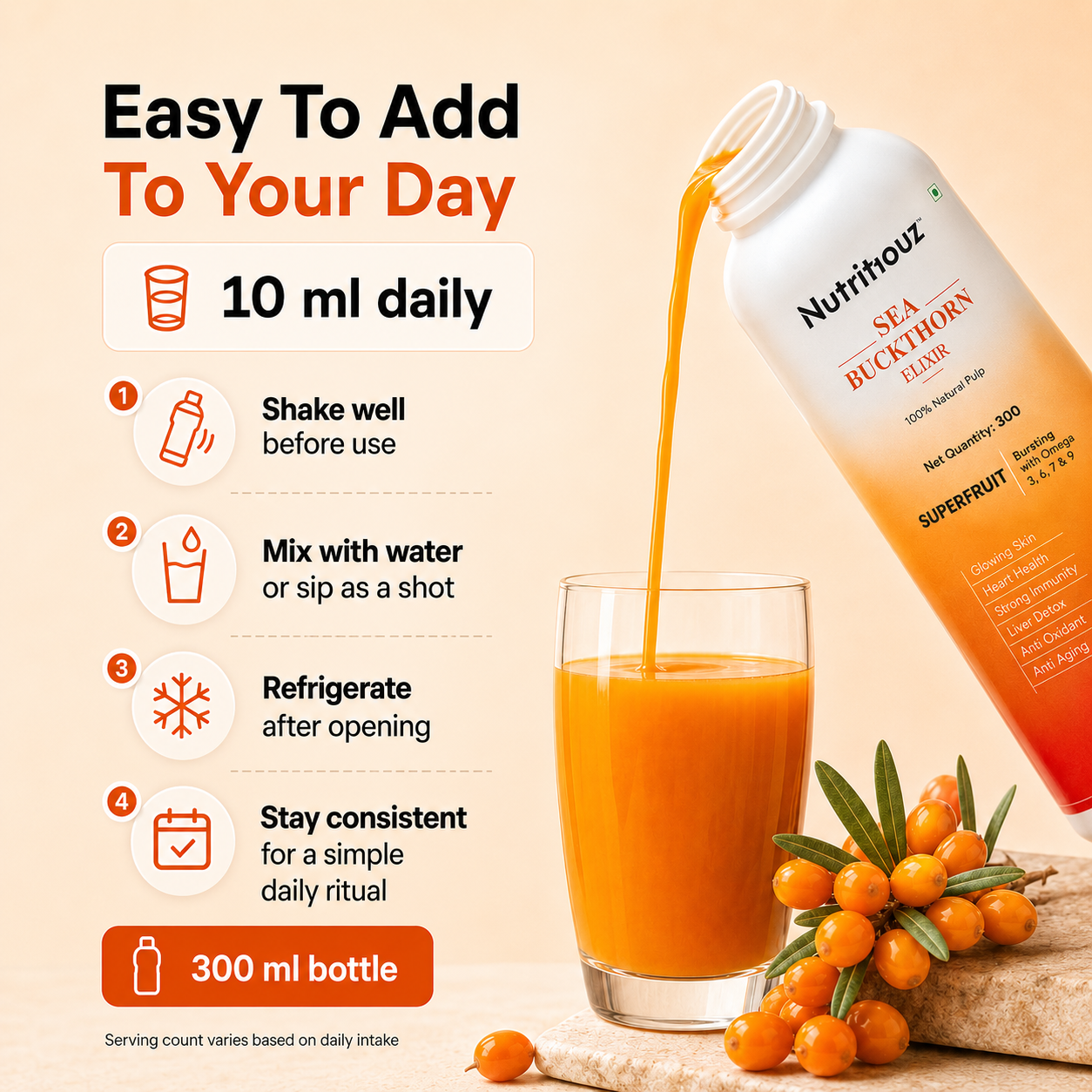 Nutritiouz Sea Buckthorn Elixir – 300ml
