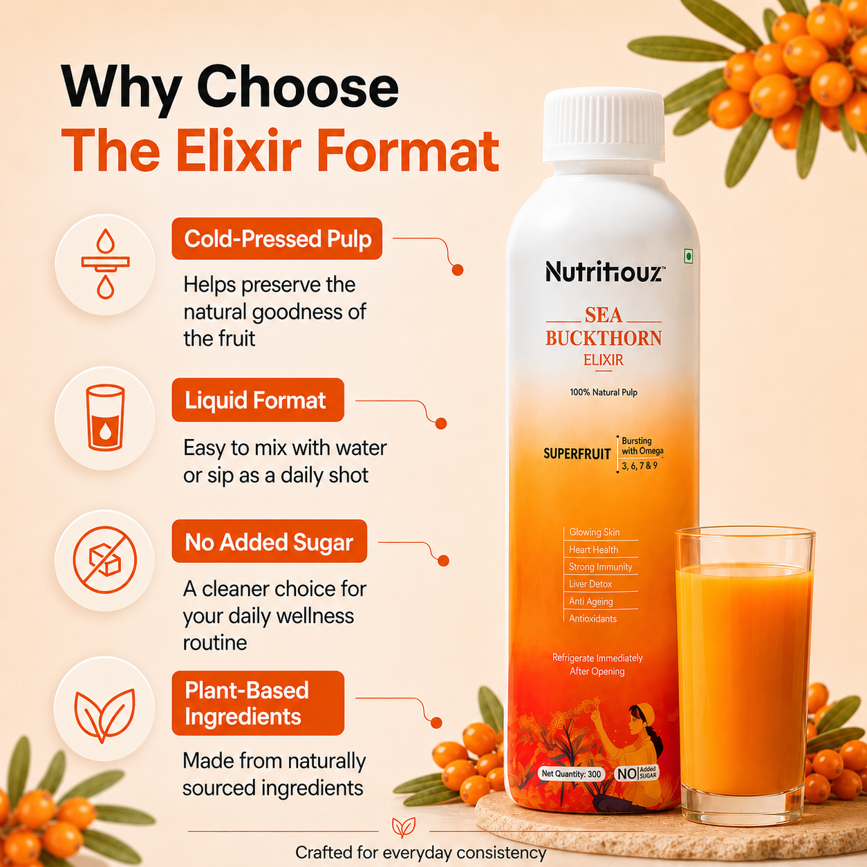 Nutritiouz Sea Buckthorn Elixir – 300ml